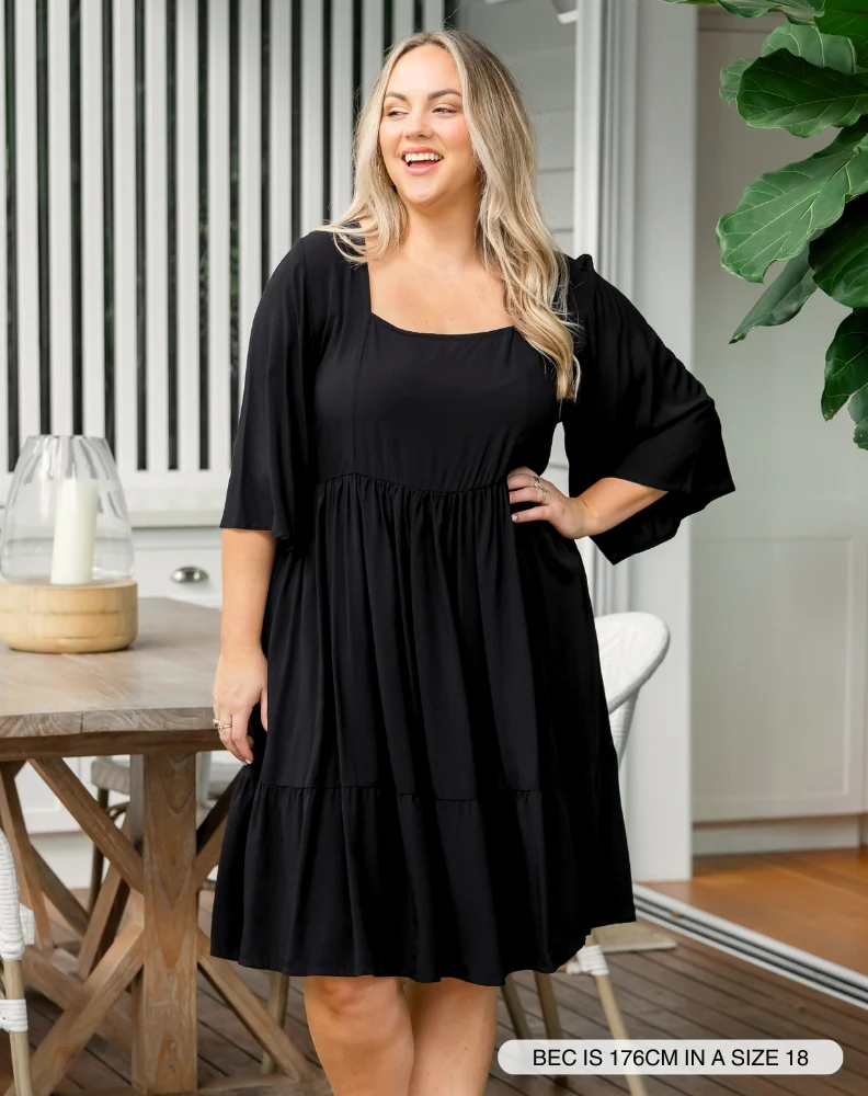 Alana Dress - Black - Image 4