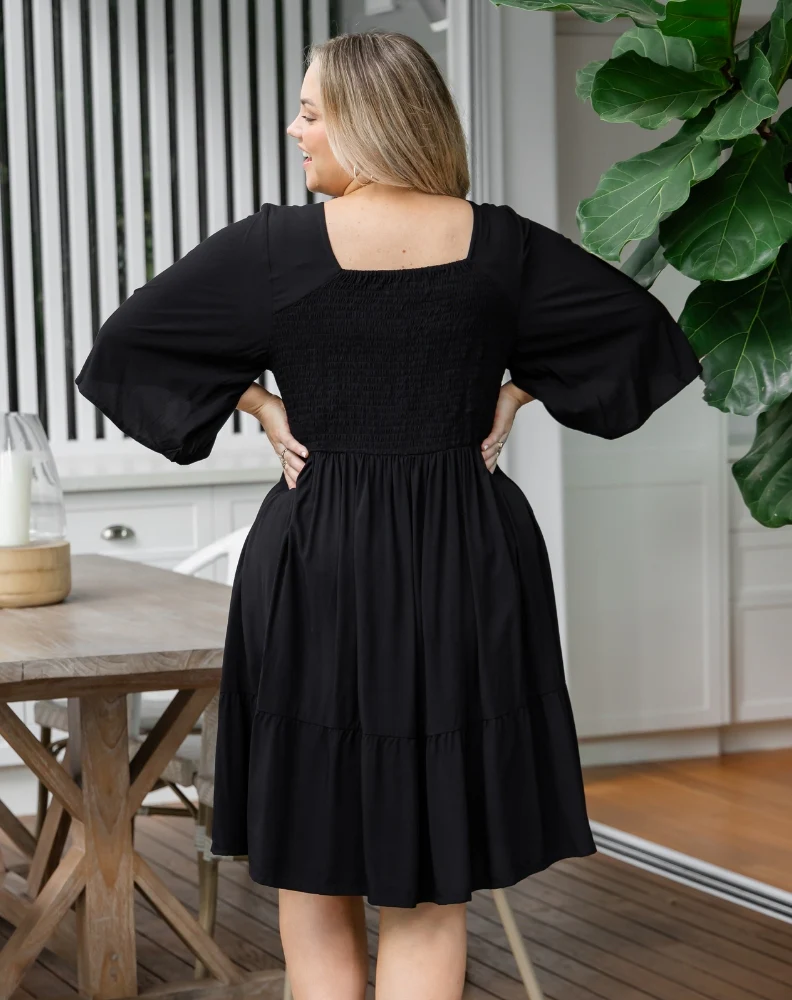 Alana Dress - Black - Image 5