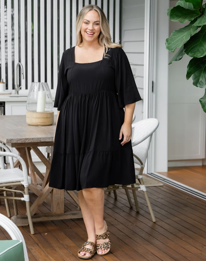 Alana Dress - Black - Image 6