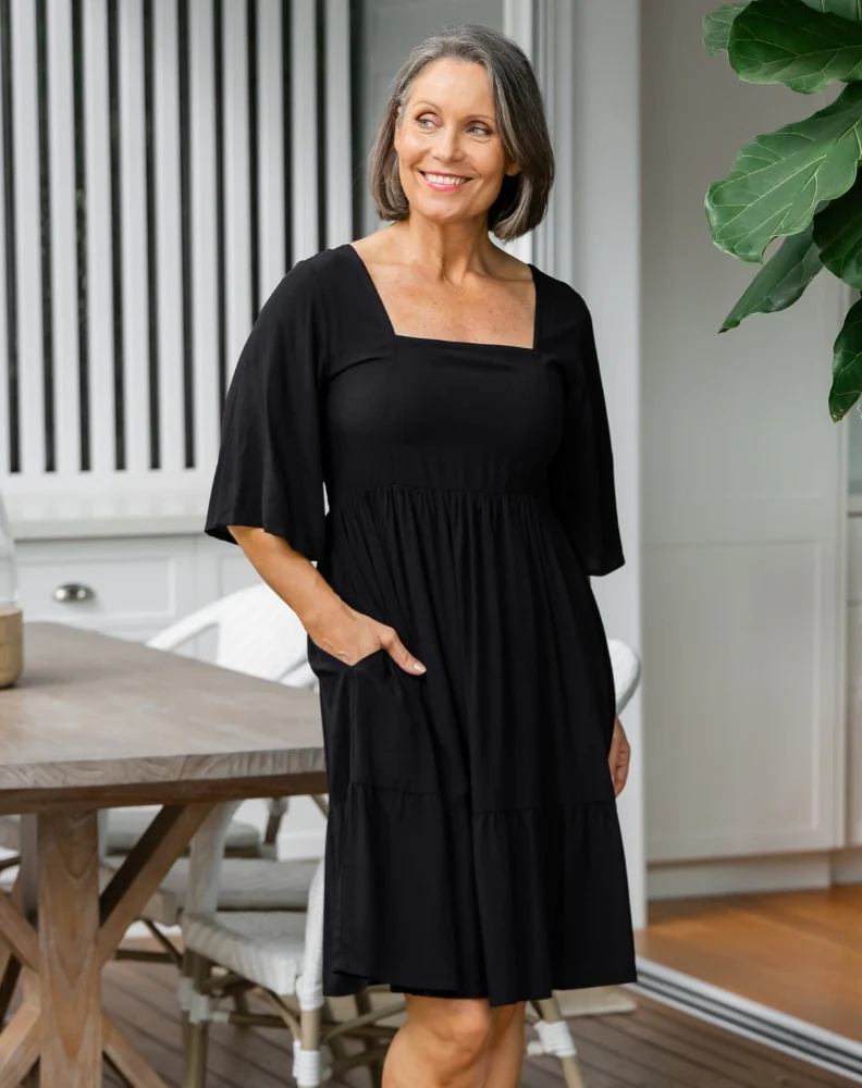 Alana Dress - Black - Image 7