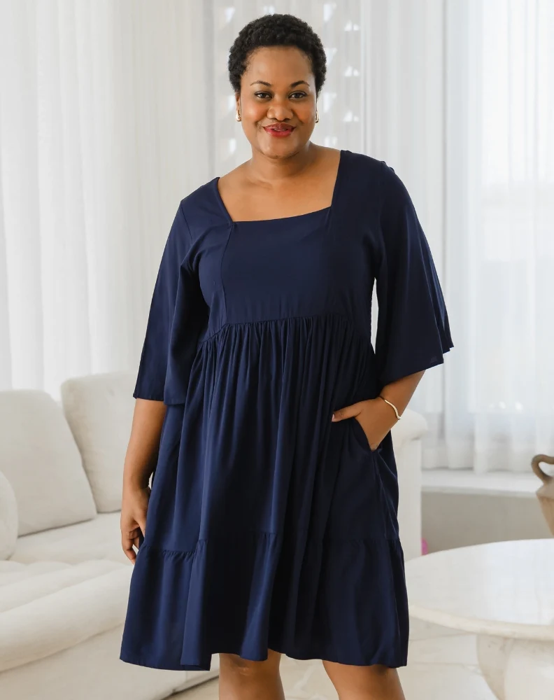 Alana Dress - Navy