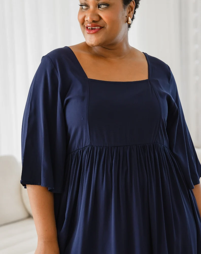 Alana Dress - Navy - Image 4