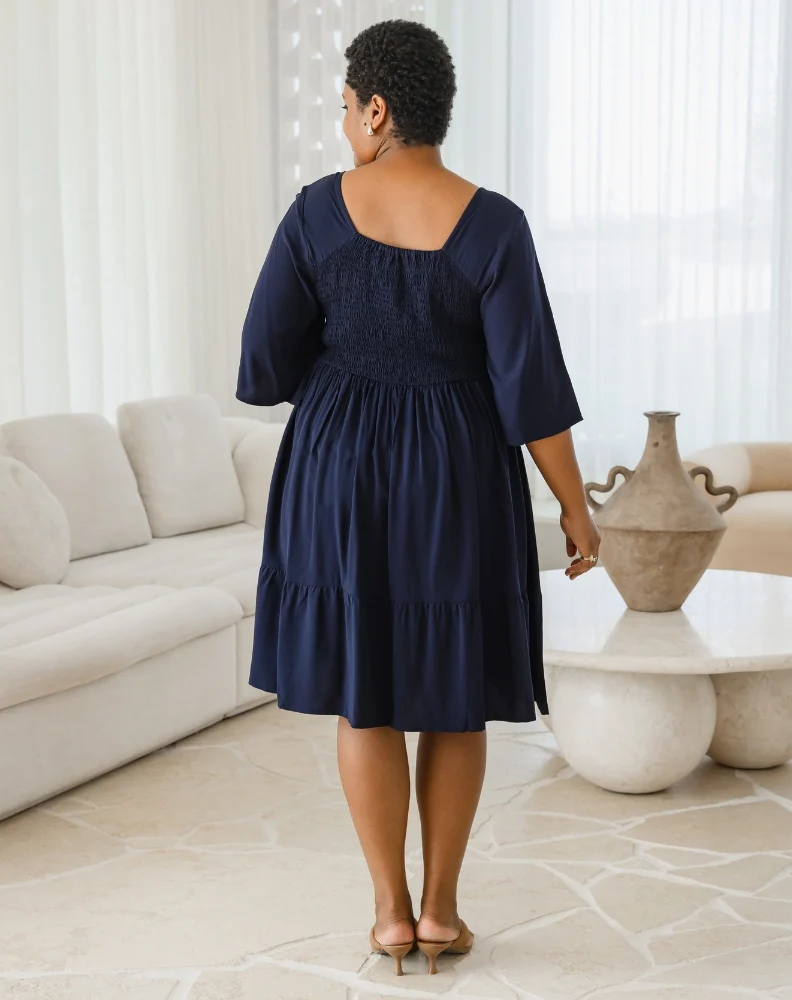 Alana Dress - Navy - Image 7
