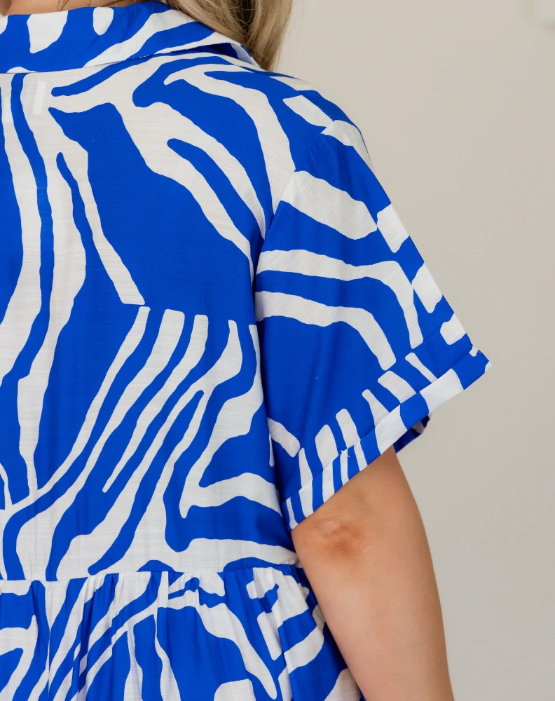 Amelia Dress - Blue Swirl - Image 10