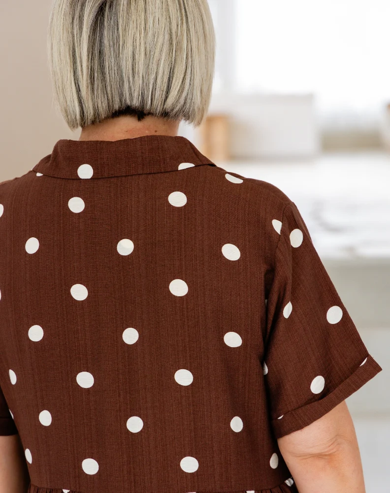 Amelia Dress - Chocolate Spot - Image 5