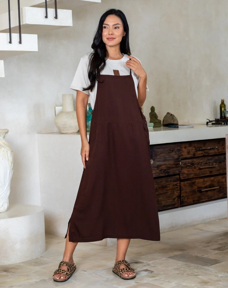 Apron Dress - Chocolate - Image 2