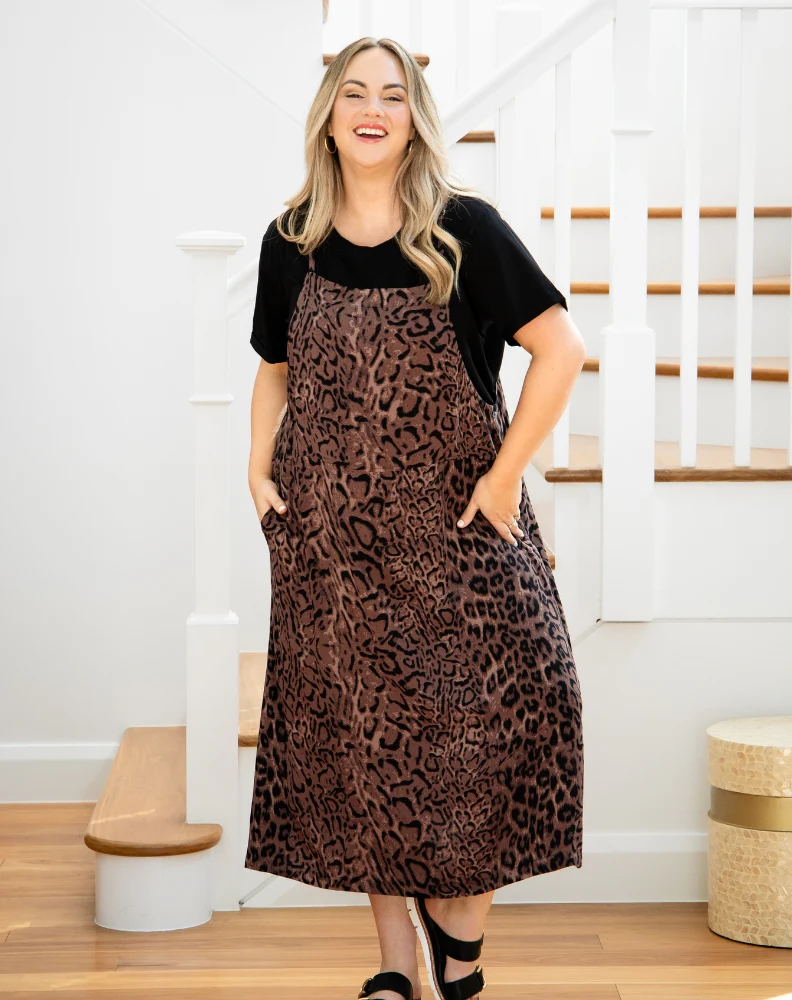 Apron Dress - Leopard - Image 2