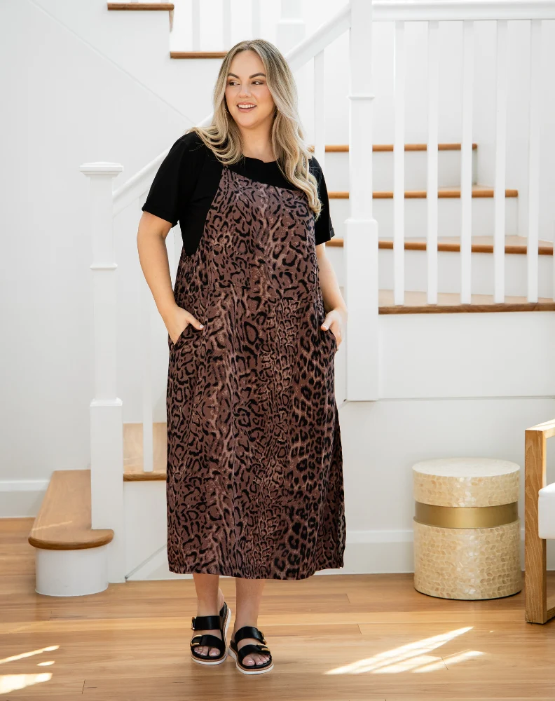 Apron Dress - Leopard - Image 3