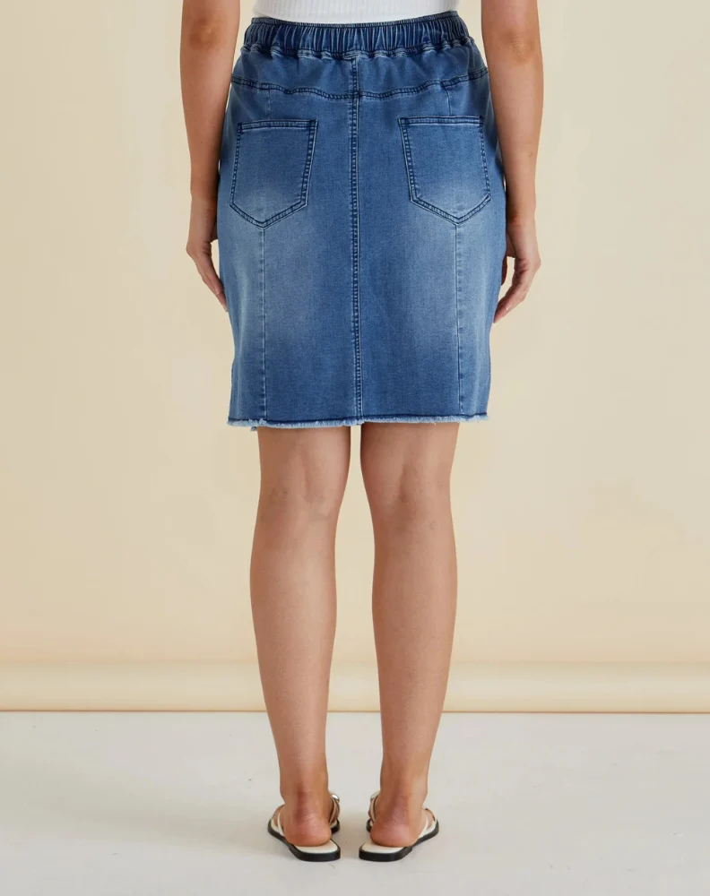 Augie Denim Skirt - Denim Blue - Image 4