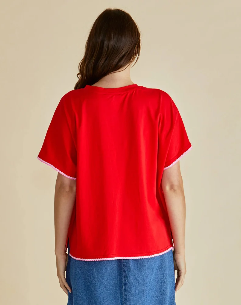 Avalon Tee - Red - Image 4