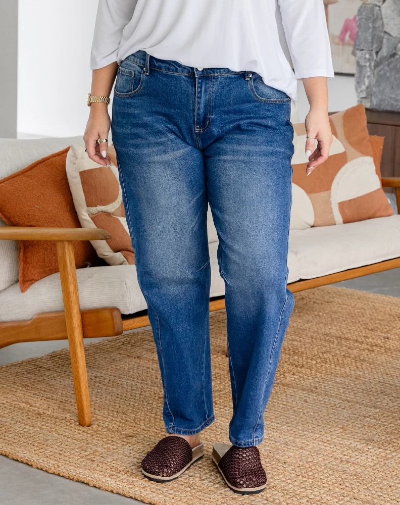 Jordyn Relaxed Jean - Blue - Image 2