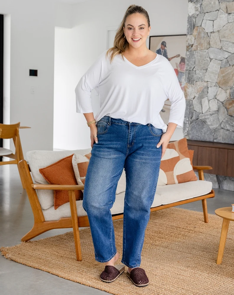 Jordyn Relaxed Jean - Blue - Image 3