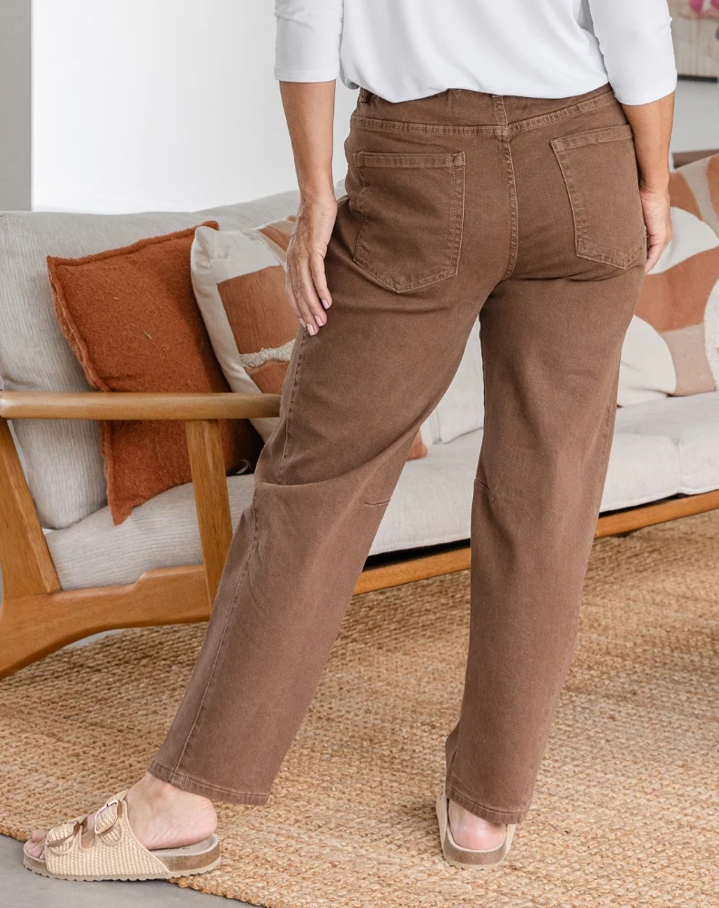 Jordyn Relaxed Jean - Brown - Image 7