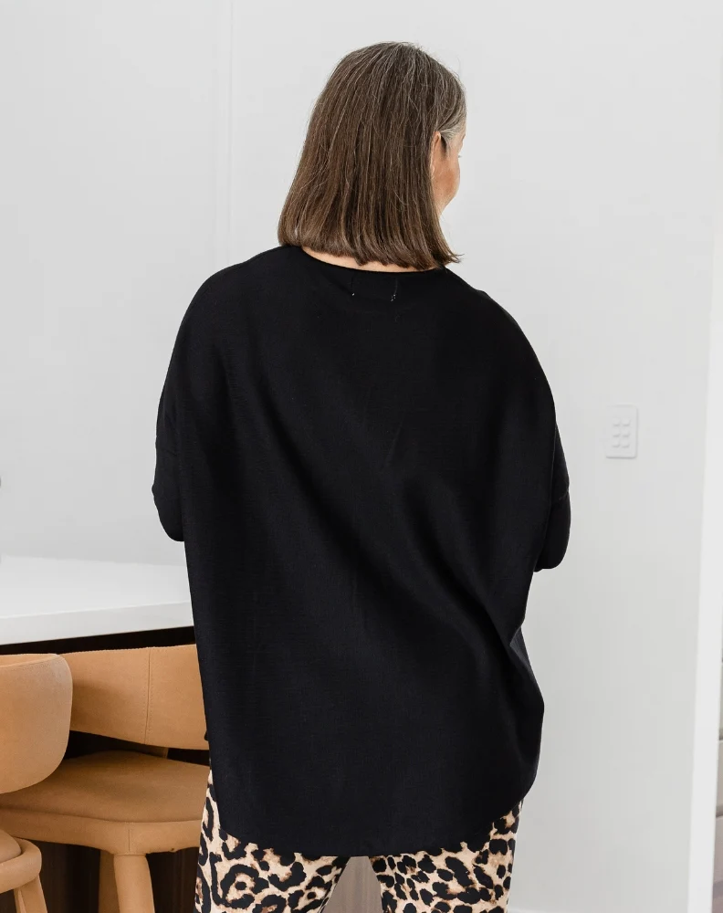 Batwing Knit - Black - Image 8