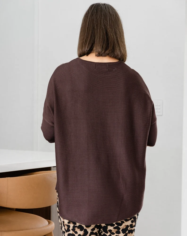 Batwing Knit - Chocolate - Image 7