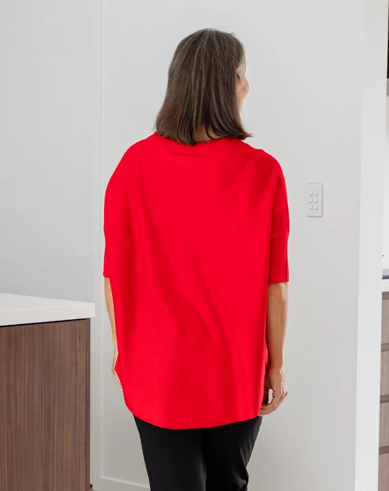 Batwing Knit - Red - Image 10
