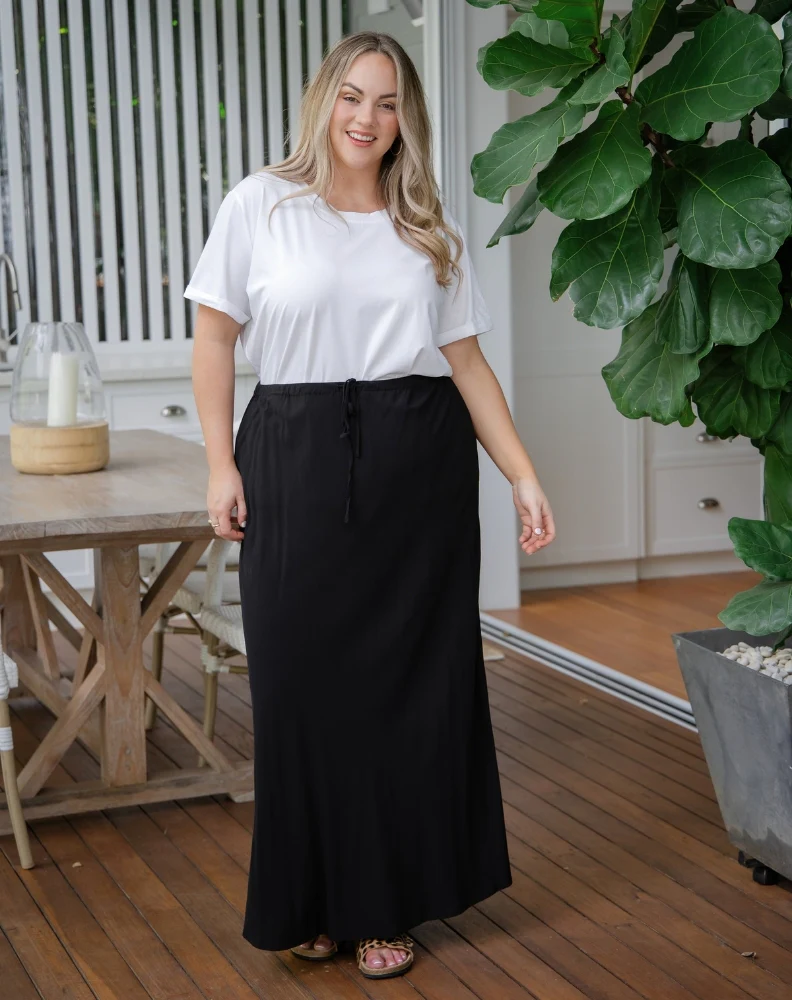 Bianca Bias Skirt - Black