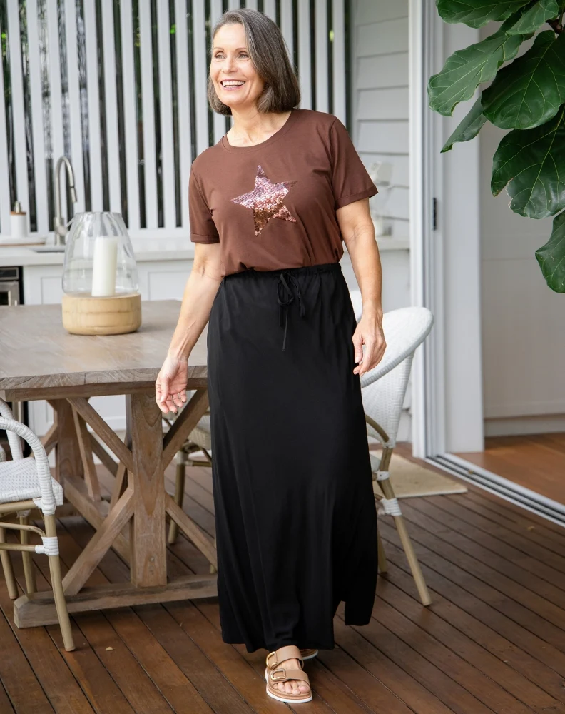 Bianca Bias Skirt - Black - Image 2