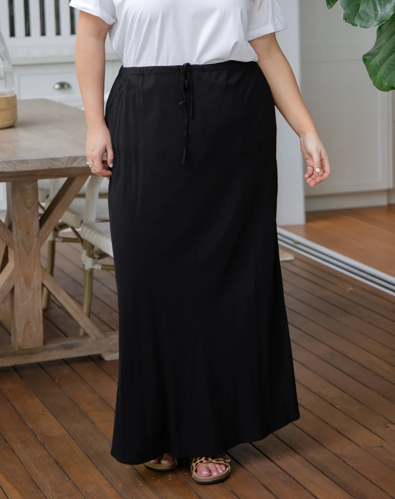 Bianca Bias Skirt - Black - Image 3