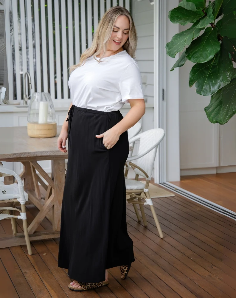 Bianca Bias Skirt - Black - Image 5