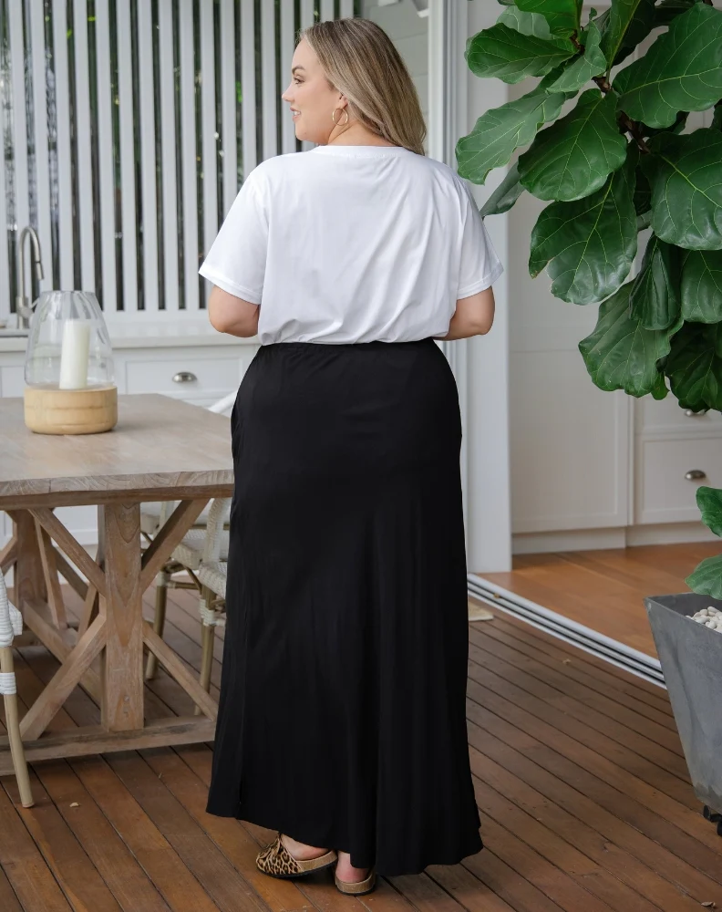 Bianca Bias Skirt - Black - Image 8
