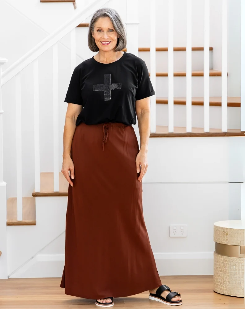 Bianca Bias Skirt - Mocha - Image 3
