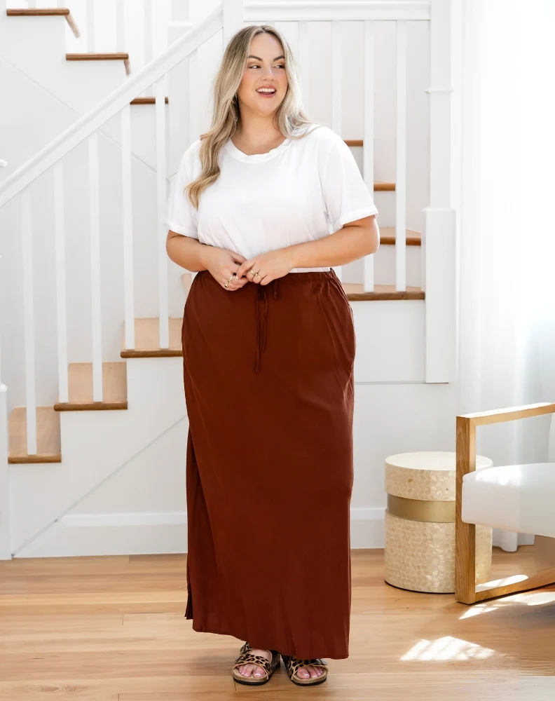 Bianca Bias Skirt - Mocha - Image 5