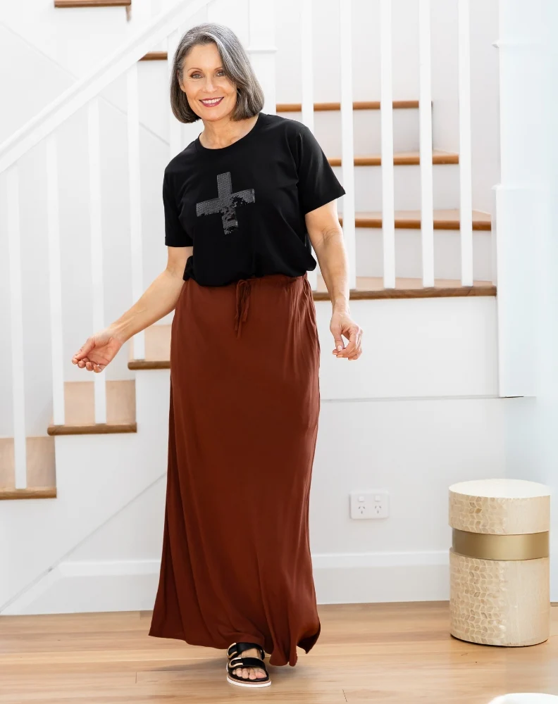 Bianca Bias Skirt - Mocha - Image 7