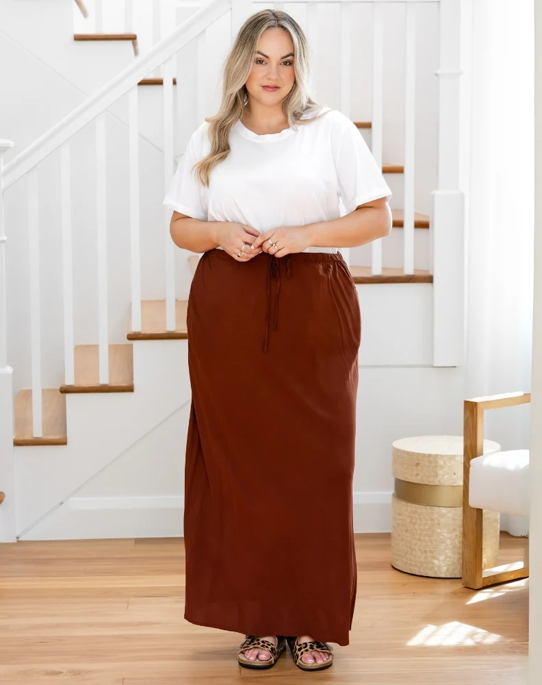 Bianca Bias Skirt - Mocha - Image 8