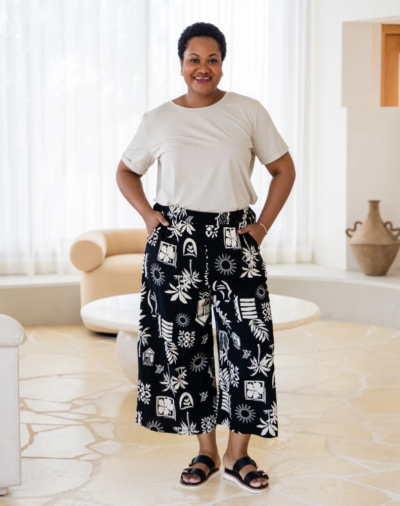 Billie 3/4 Pants - Margarita Print - Image 3