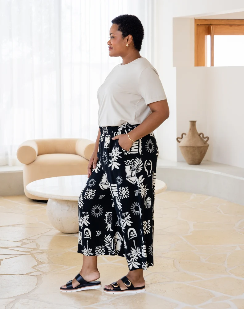 Billie 3/4 Pants - Margarita Print - Image 7