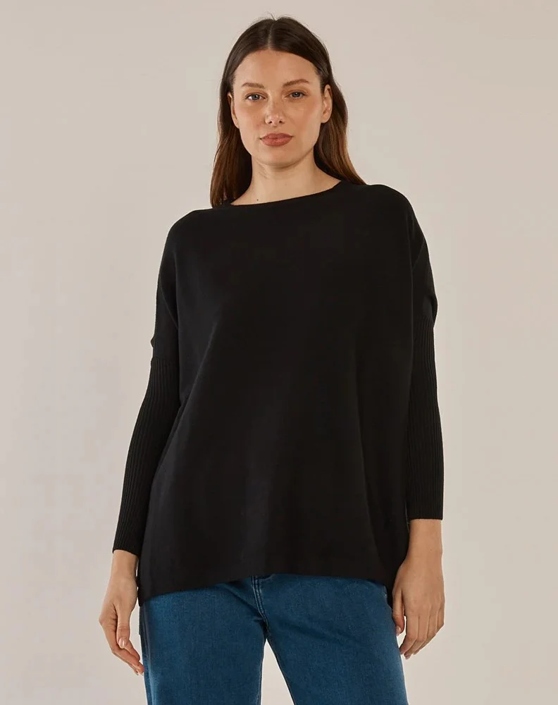 Blakely Batwing Sweater - Black