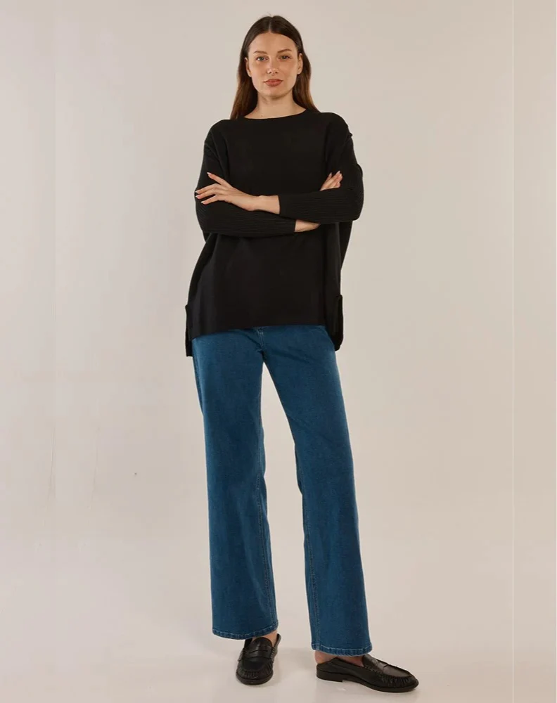 Blakely Batwing Sweater - Black - Image 2