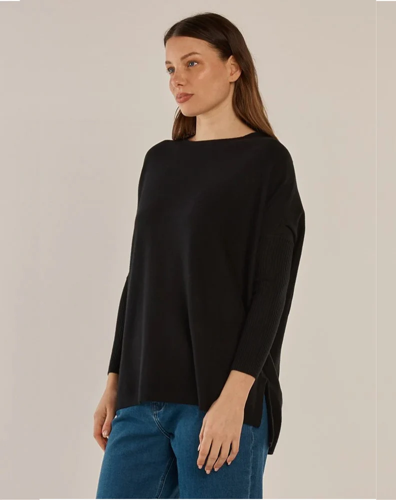 Blakely Batwing Sweater - Black - Image 3