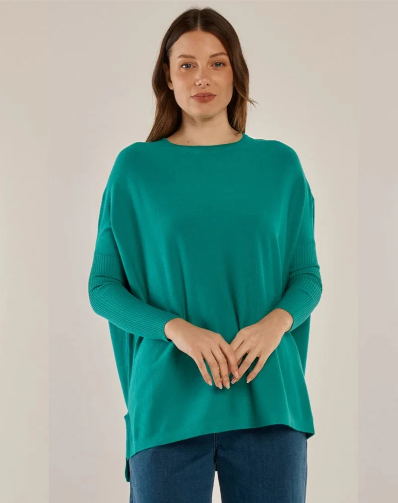 Blakely Batwing Sweater - Teal