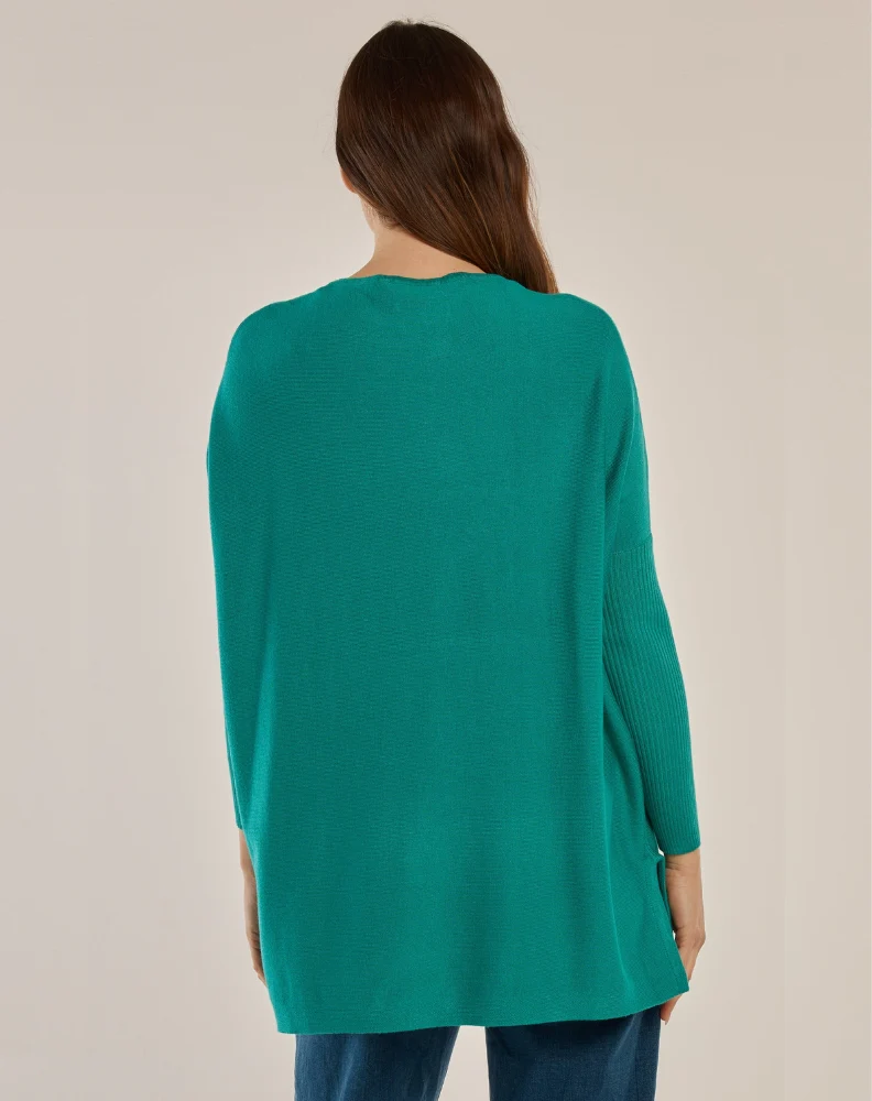 Blakely Batwing Sweater - Teal - Image 3
