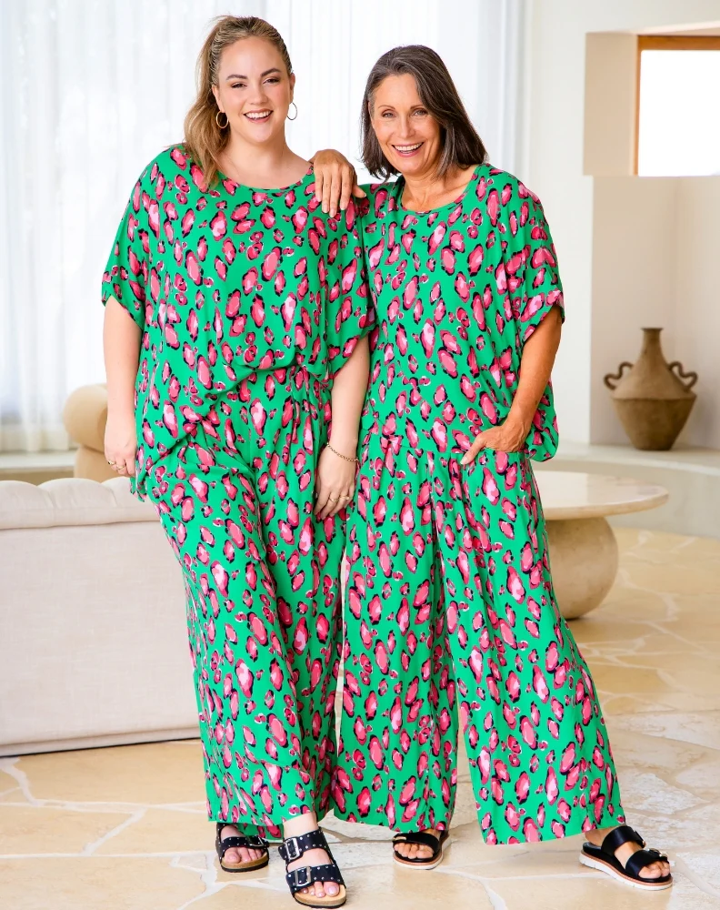 Bethany Pant - Green Leopard - Image 3