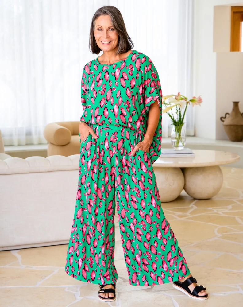 Bethany Pant - Green Leopard - Image 4