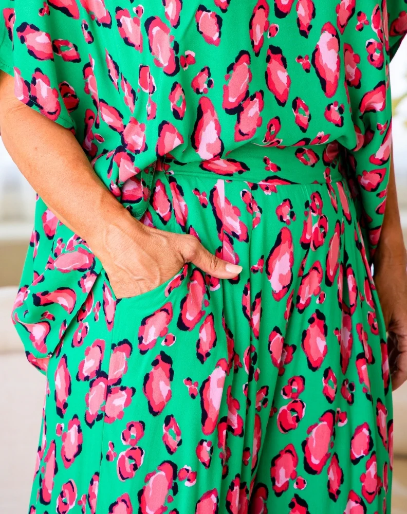 Bethany Pant - Green Leopard - Image 7