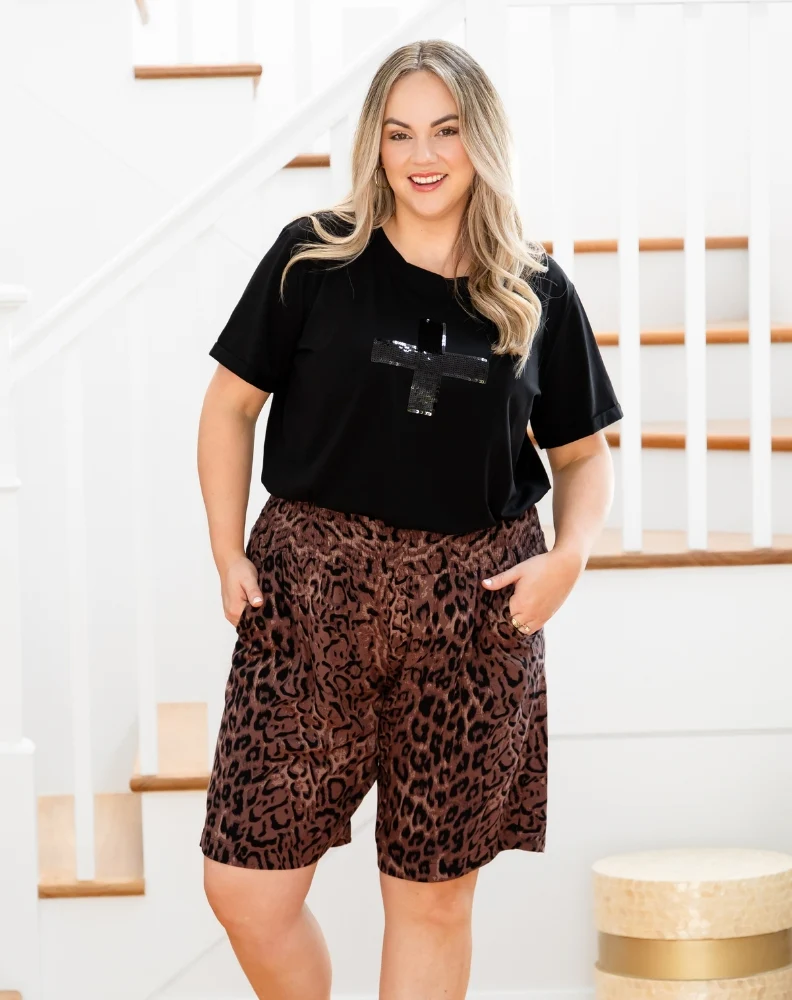 Brunswick Shorts - Brown Animal - Image 2