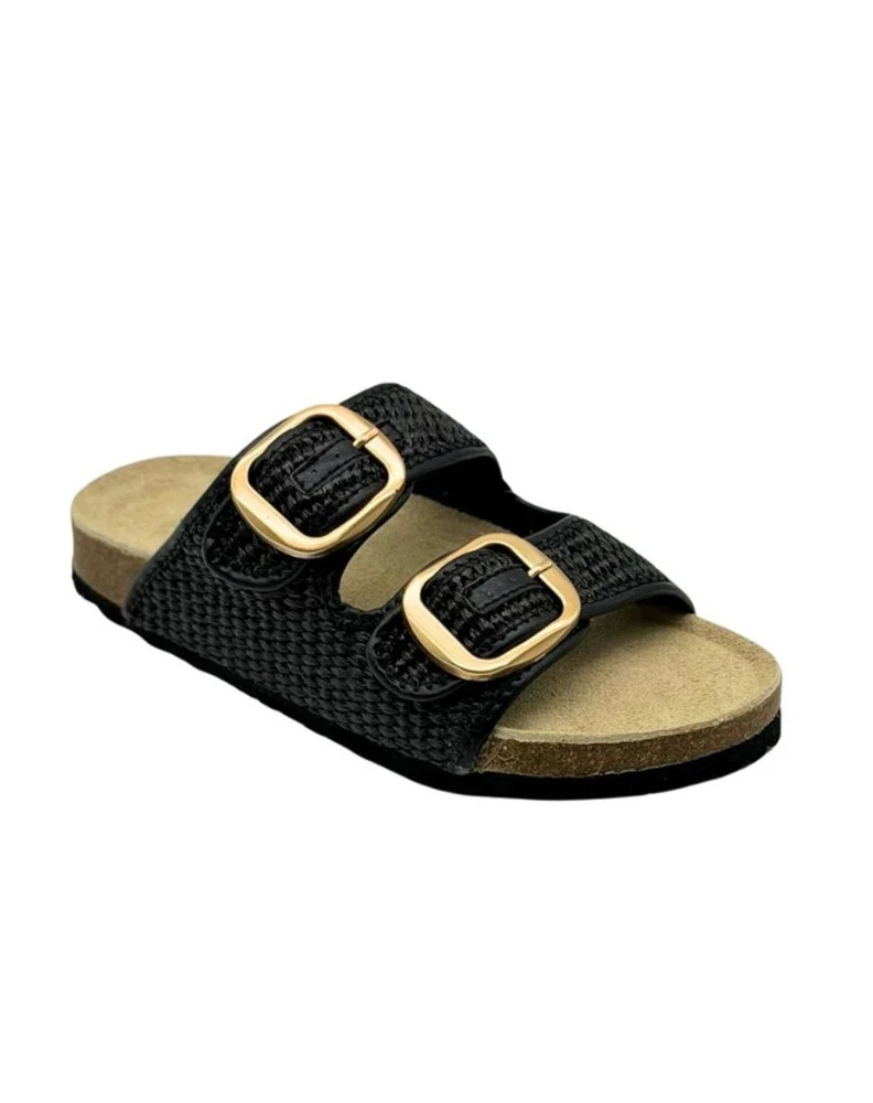 Cammy Sandal - Black Raffia - Image 4