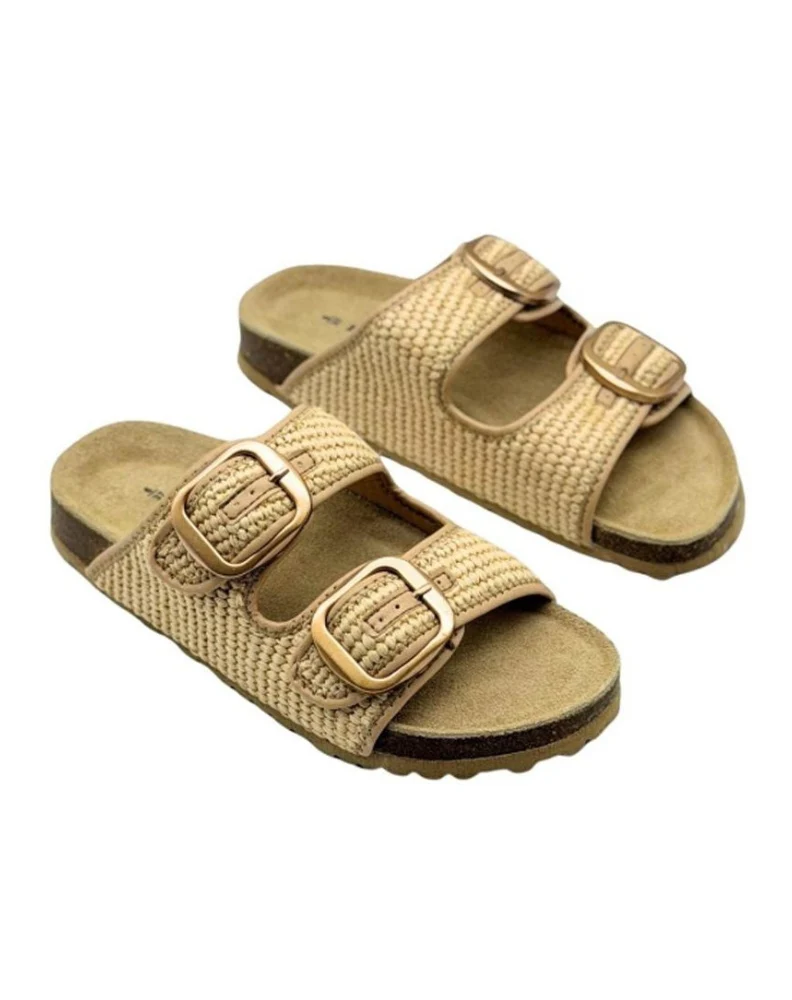 Cammy Sandal - Natural Raffia