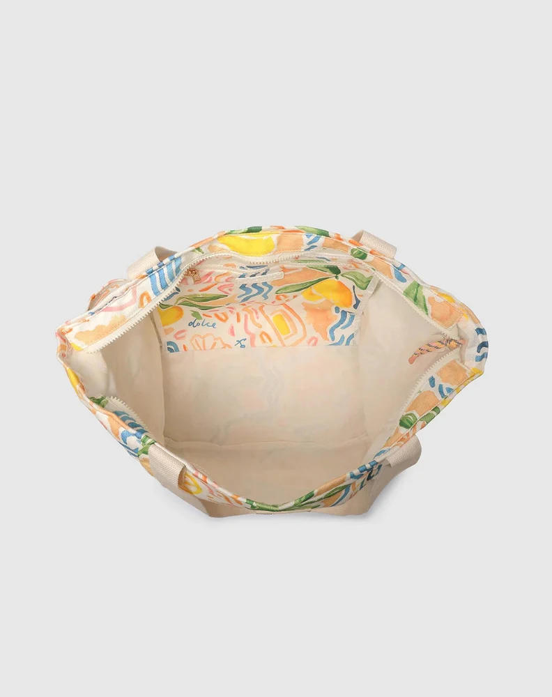 Charlotte Canvas Tote Bag - Lemon Print - Image 5
