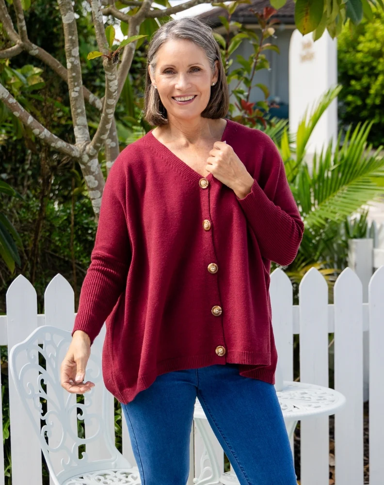 Chelsea Knit - Wine - Image 5