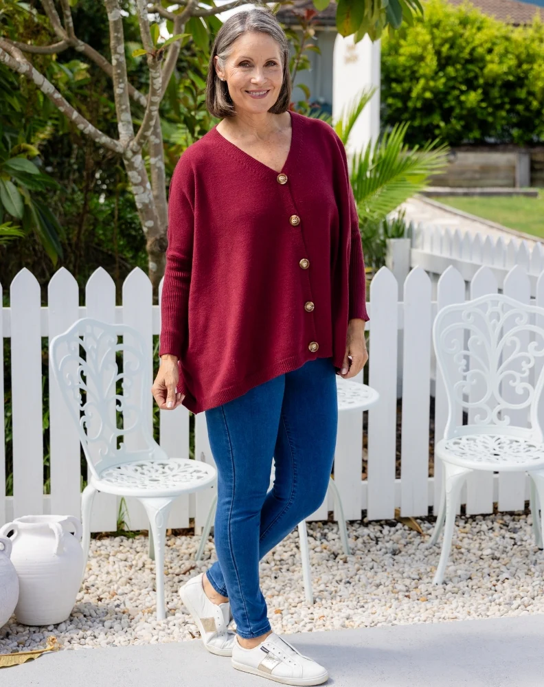 Chelsea Knit - Wine - Image 7