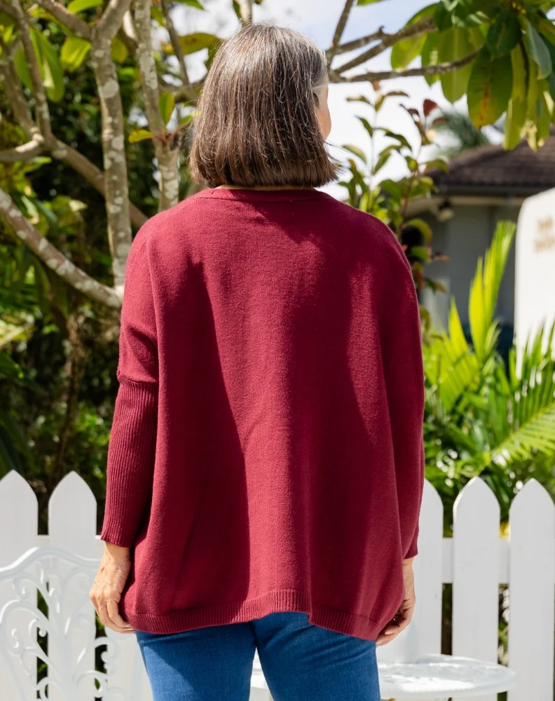 Chelsea Knit - Wine - Image 8