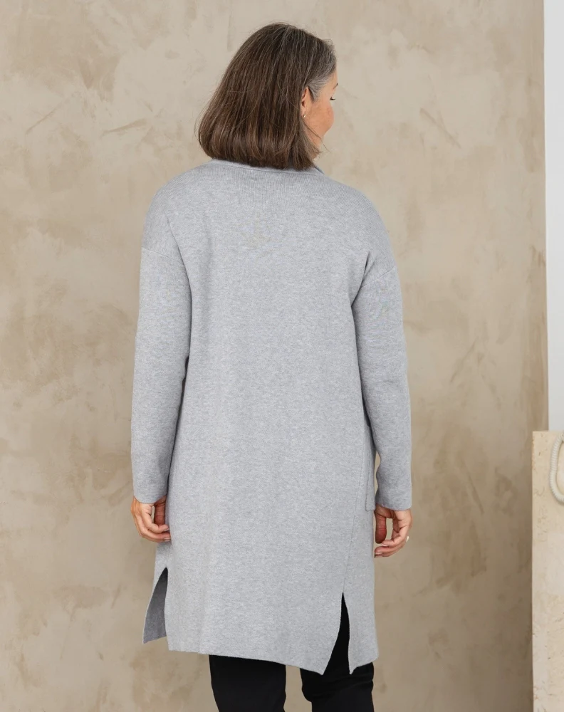 Chloe Knit Coatigan Grey - Image 11