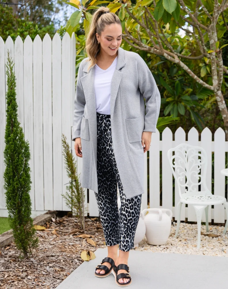 Chloe Knit Coatigan Grey - Image 5