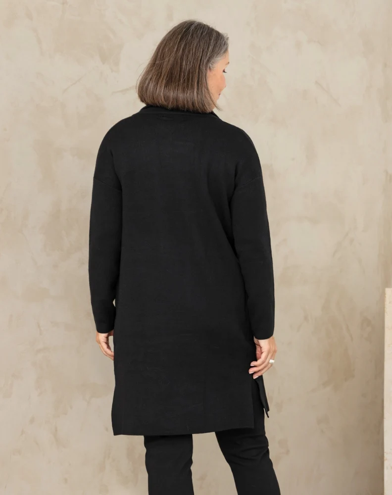 Chloe Knit Coatigan Black - Image 11