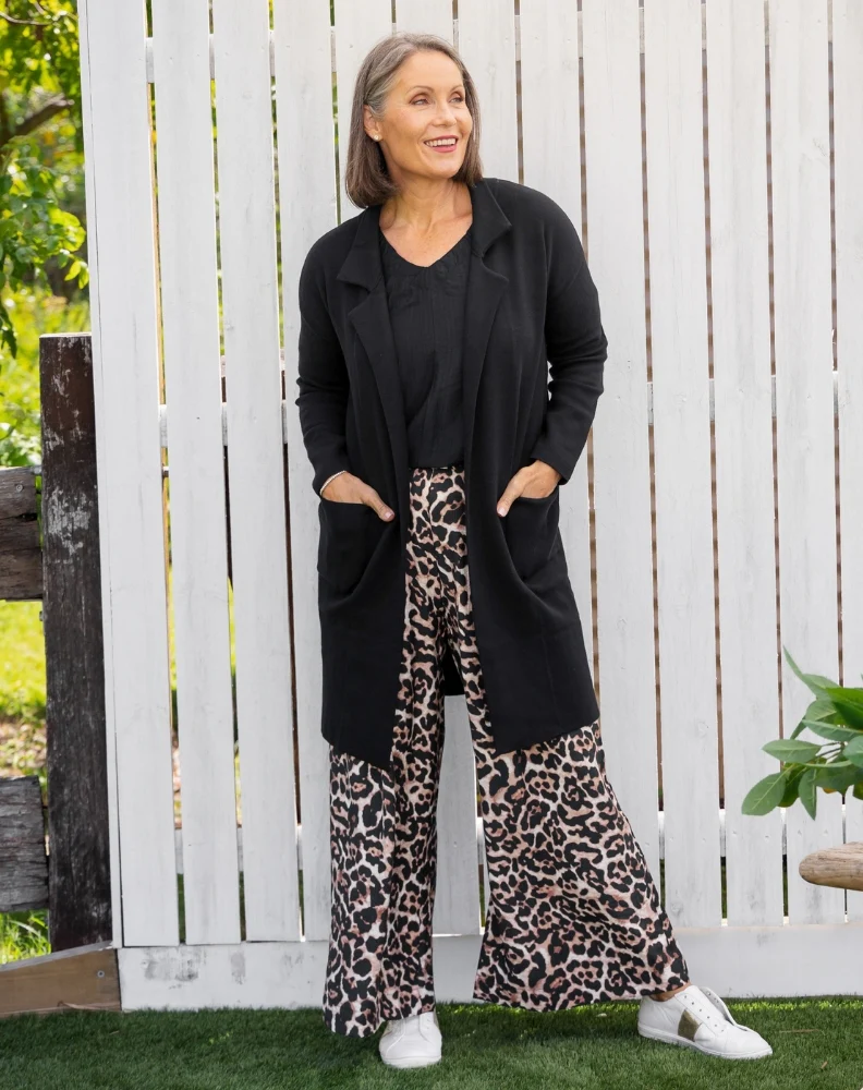 Chloe Knit Coatigan Black - Image 7